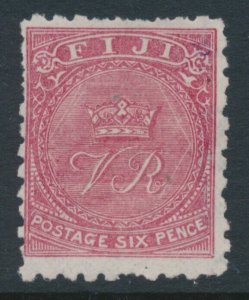 Fiji 1885 SG 45 6d Rose P10 Mint No Gum