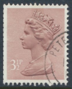 GB  Machin 3½p SG X860  1 band Used SC# MH40  see scans & details