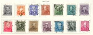 Hungary Scott 468-479, 509-510 Used portrait set