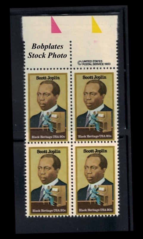 BOBPLATES #2044 Scott Joplin Copyright Block  F-VF MNH~See Details for Positions