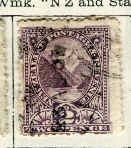 NEW ZEALAND; 1900 early classic pictorial issue used 2d. value