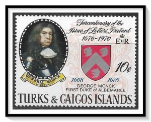 Turks & Caicos #215 Letters Patent MH