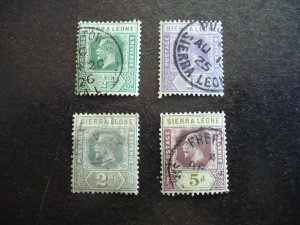 Stamps - Sierra Leone - Scott# 122,123,125,129 - Used Part Set of 4 Stamps