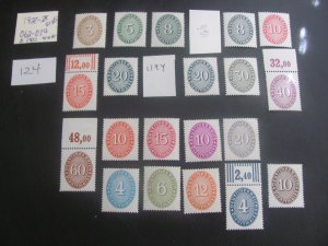 Germany 1927-33 MNH SC O62-O79 MI.114-131+ 2 VAR. OFFICIAL SET XF 515 EURO (124)