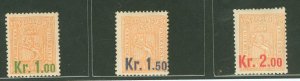 Norway #59-61 Unused Single