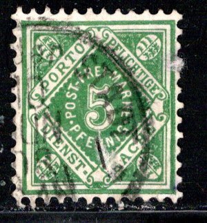 German States Wurttemberg Scott # O4, used