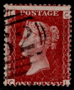 GB QV SG44, 1d lake-red PLATE 133, FINE USED. Cat £11. CL