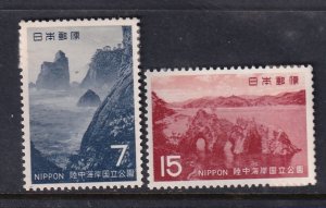 Japan 1969 Sc 1018-9 Rikuchu Coast Park MNH