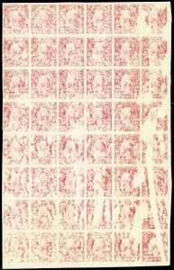 554, Mint 2¢ Printers Waste Imperforate Block of 48 Stamps - Stuart Katz