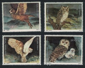 Israel Owls Biblical Birds of Prey 4v 1987 MNH SC#956-959 SG#1015-1018