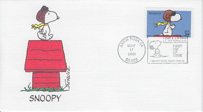 2001 Peanuts Snoopy (Scott 3507) Fleetwood 3 of 17 FDC