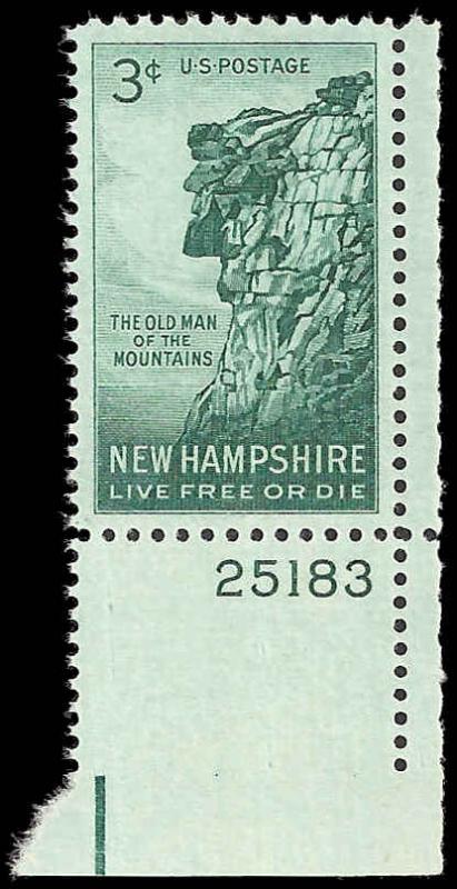 # 1068 MINT NEVER HINGED NEW HAMPSHIRE     VF+