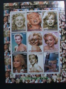 AFGHANISTAN - 2000 MARILYN MONROE MNH SHEET. VERY RARE PLEASE WATCH CAREFULLY,