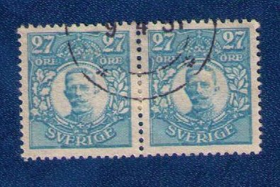 Sweden Sc #85 (Pair) Gustav 27ore Used VF