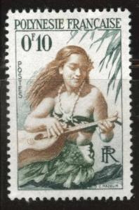 French Oceania Polynesia Scott 182 MH* 1958 stamp