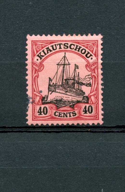 Germany-Kiauchao #28 (K408) Kaiser Yacht 40 lake & black, used, F-VF, CV$100.00