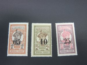 French Mauritania 1920 Sc 105-7 set MH