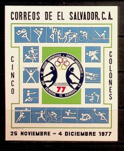 SALVADOR Sc C428 NH SOUVENIR SHEET OF 1977 - SPORT