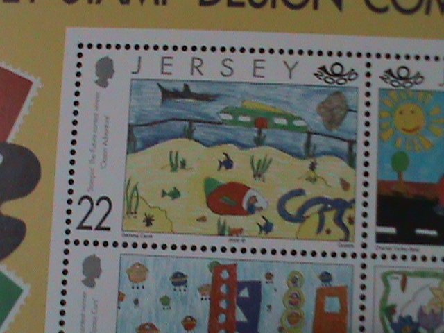 JERSEY-2000-SC#940a-STAMPPIN THE FUTURE-CHILDREN'S DRAWINGS  MNH S/S-VF