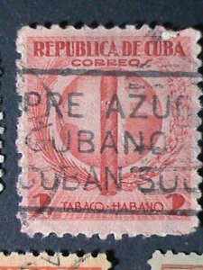 ​CUBA-1954-SC#519//528 10 OVER 70 YEARS OLD CUBA FAMOUS  USED STAMPS-SET-VF
