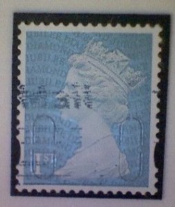 Great Britain, Scott #MH414, used(o), 2012 Machin: Queen Elizabeth II, 1st, blue