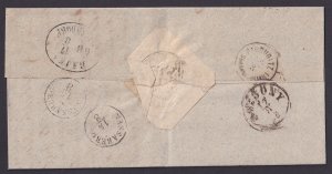 AUSTRIA-HUNGARY 1868, Stampless letter to Rajka