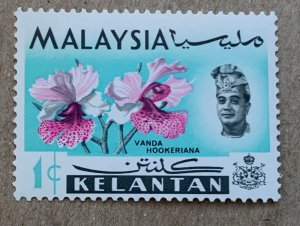 Kelantan 1965 1c Orchid, MNH. Scott 91, CV $0.35. SG 103