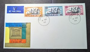 1966 Nigeria Souvenir Airmail First Day Cover FDC Lagos 20 Years UNESCO