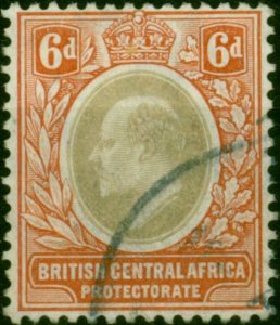 B.C.A Nyasaland 1907 6d Grey & Reddish-Buff SG71 Good Used