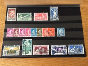 France 1923 - 1926 Olympiad & modern arts exhibition  used stamps  A6589