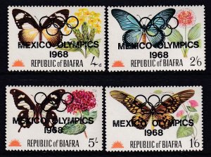 Biafra Butterflies Olympics Overprint MNH VF