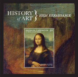 Grenadines- 2013 History of Art Stamp- S/S