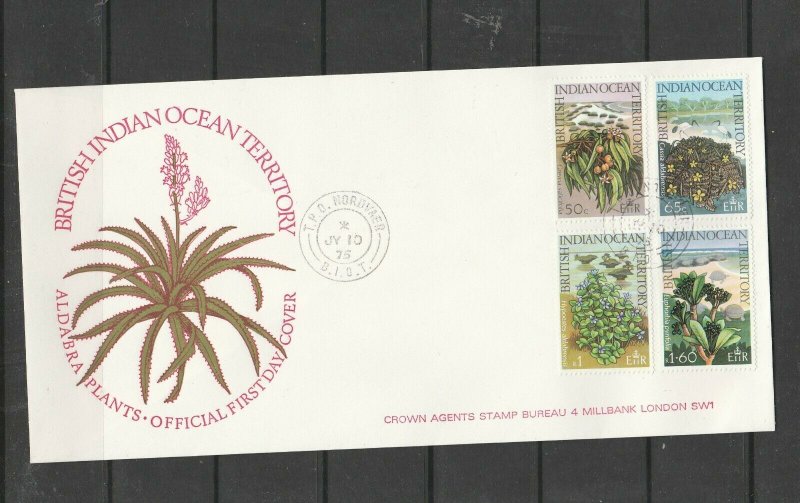 BIOT FDC 1975 Wildlife, 3rd Series, Crown Agents address