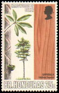 British Honduras #259-262, Complete Set(4), 1970, Trees, Never Hinged