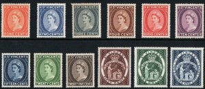 Saint Vincent Stamp 186-197  - Definitive set of 1955