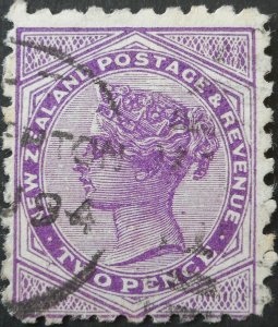 New Zealand 1893 2d with Frys Cocoa advert brown red SG 219f used