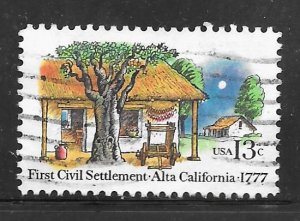 USA 1725: 13c First Civil Settlement, Alta California, used, VF