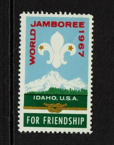 World Jamboree 1967 Poster Stamp, minor crease - S14012