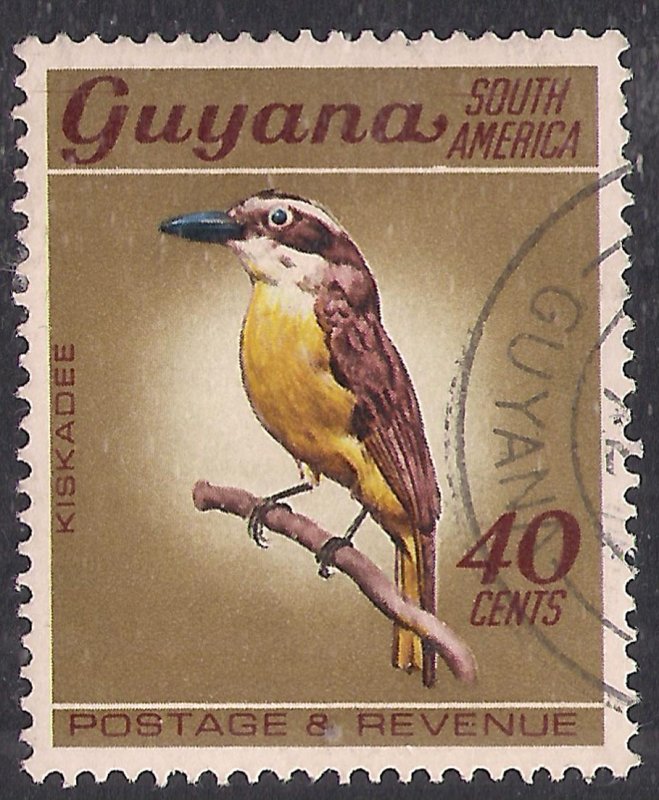 Guyana 1968 QE2 40ct Great Kiskadee Used SG 457 ( F389 )