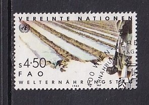 United Nations Vienna    #40  used   1984  field irrigation  4.50s