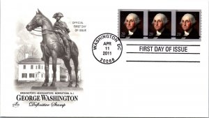 FDC 2011 SC #4512 Artcraft Cachet - Washington DC - Strip Of 3 - J3098