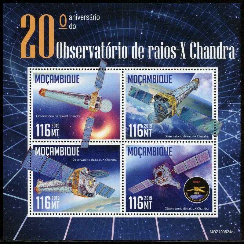 MOZAMBIQUE 2019 20th ANNIVERSARY OF  CHANDRA X-RAY OBSERVATORY SHEET MINT NH