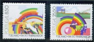 PORTUGAL Scott 1504-5 MNH** rainbow stamps 1981