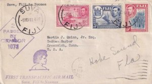 1941, 1st Flt., Suva, Fiji to Noumea, New Caledonia, See Remark (C4190)