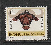 1977 South Africa_Bophuthatswana -Sc 5 - MNH VF - 1 single - African buffalo