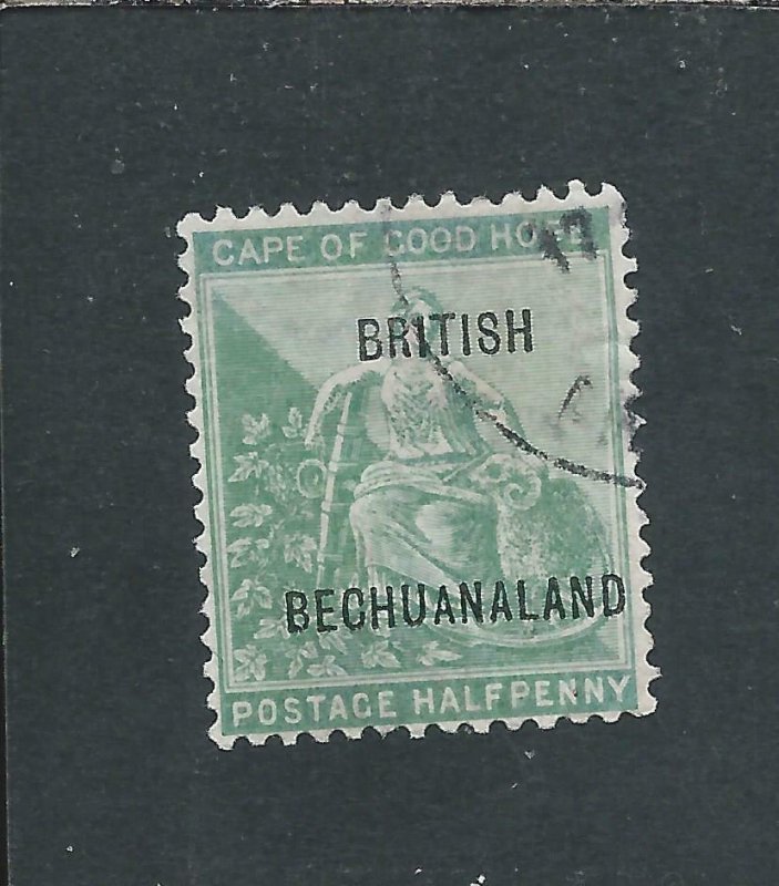 BECHUANALAND 1897 ½d YELLOW-GREEN LINES 10½mm APART FU SG 58 CAT £75