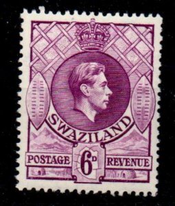 SWAZILAND SG34 1938 6d DEEP MAGENTA p13½x13 MTD MINT