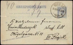 Austria Empire 10Kr Rohrpost Pneumatic Mail Postal Stationery Card G67609
