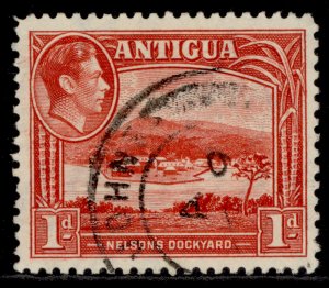 ANTIGUA GVI SG99, 1d scarlet, FINE USED.