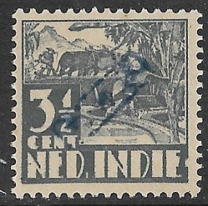 NETHERLANDS INDIES JAPANESE OCCP Palembang 1942 3 1/2c Oxen JSCA 7S200 MNH